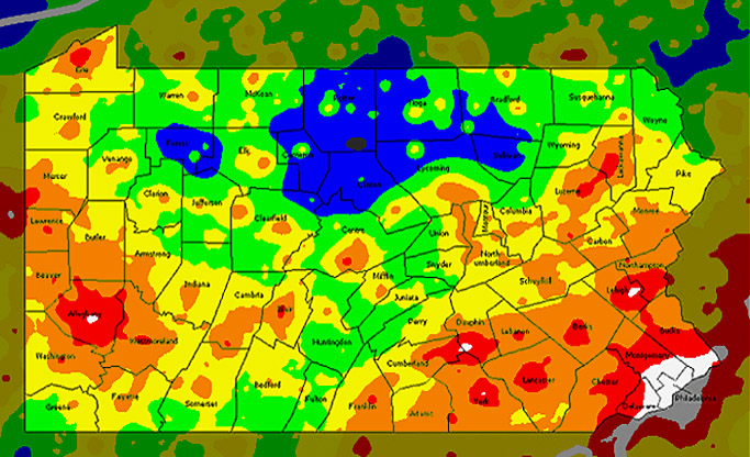 Light Polution in PA